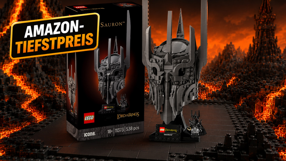 Bei Amazon nie günstiger: Lego Saurons Helm mit Sauron-Minifigur jetzt für unter 47 Euro