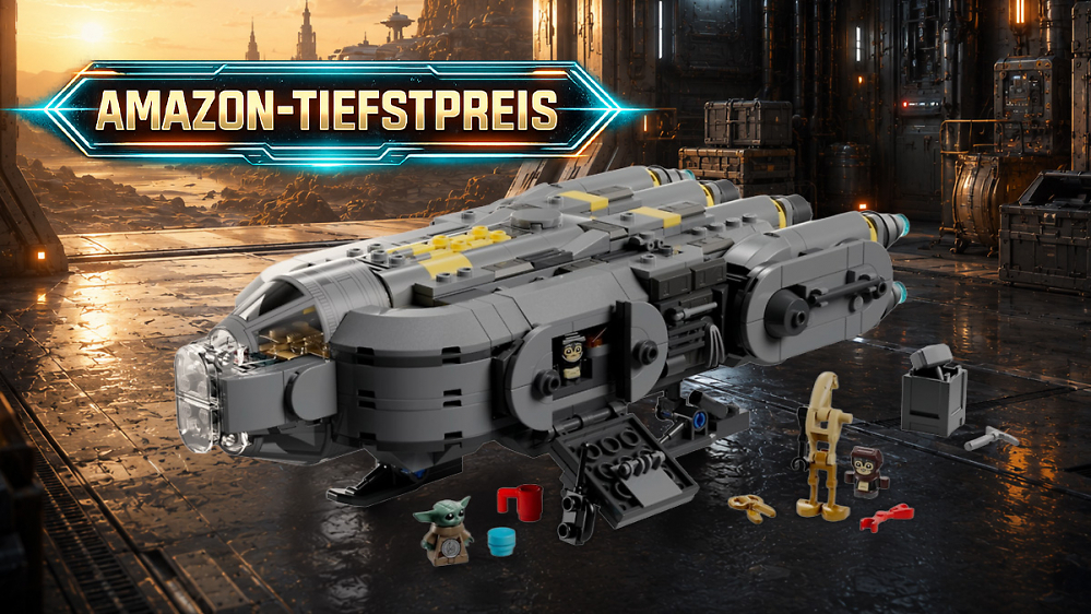 Nie günstiger bei Amazon: Lego Star Wars Sternenschiff der Anzellaner mit Grogu zum Bestpreis