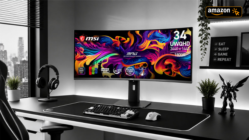 Nie günstiger bei Amazon: 34 Zoll OLED-Monitor mit 360 Hz, DP 2.1 und HDMI 2.1