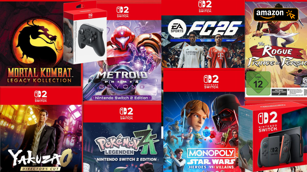 Switch 2: Spiele ab 26 Euro bei Amazon - auch Konsole und Zubehör günstiger