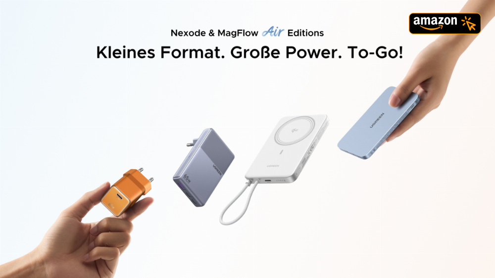 Superkompakt und leicht | Air-Edition-Netzteil und Powerbank von Ugreen