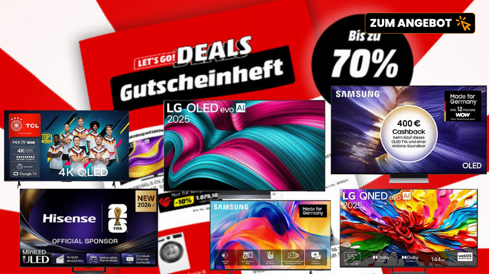 Alles muss raus? Fernseher von LG, Samsung und Co. bis zu 70 % unter UVP bei MediaMarkt