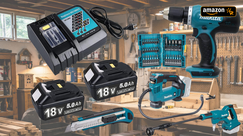 Solange Aktionsvorrat reicht: 2x 18V-Akku 5,0 Ah und Ladegerät für Makita nur 64,59€ - auch Werkzeug rabattiert