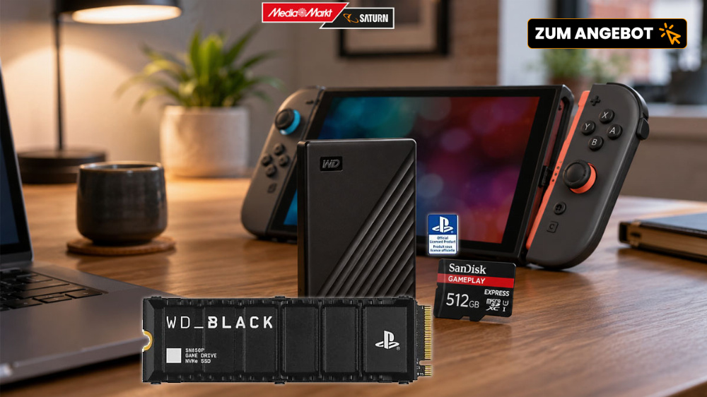 Bis zu -57% auf UVP bei Sandisk-/WD-Speicher sparen - microSD-Express für Switch 2, WD Elements HDD