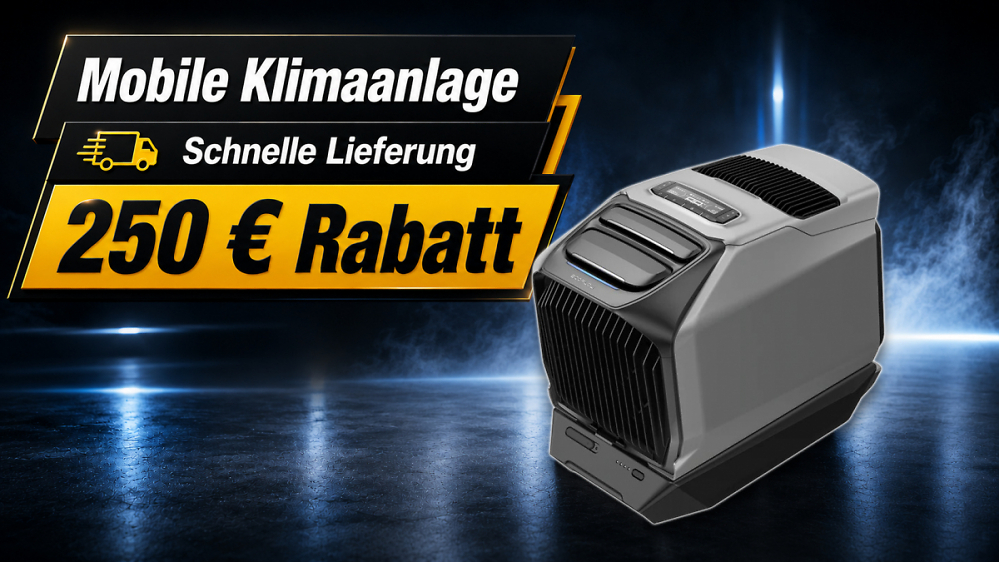 Mobile Klimaanlage ohne Wartezeit: Cyberport senkt EcoFlow WAVE 3 mit 6.100 BTU um 250 € auf Bestpreis