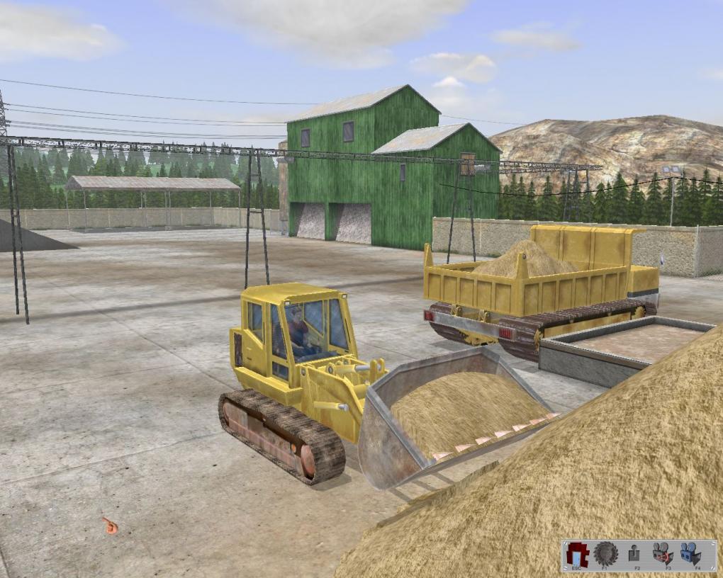 Im Level Kiesgrube müssen Sie eine bestimmte Menge Sand ins Depot verfrachten. Dabei stehen Ihnen Baumaschinen wie Bulldozer, Transport-Lkw oder Löffelbagger zur Verfügung.