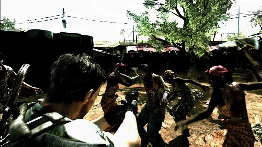 Und das hier ist eine ähnliche Szene aus dem großen Vorbild Resident Evil 5.