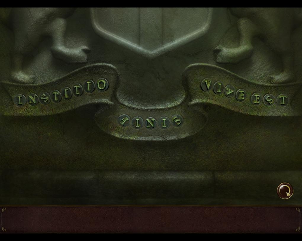 Wappenrelief: Verdrehen Sie die Buchstaben, wie es auf dem Grabstein vorgegeben wurde.