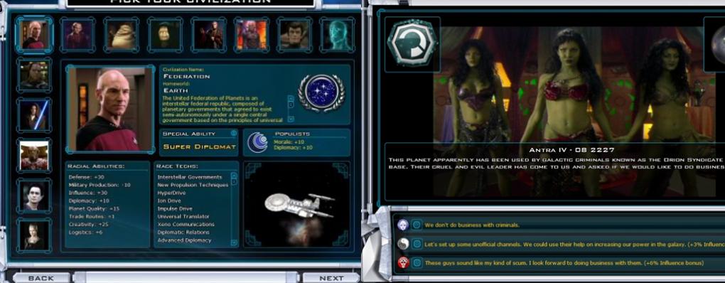 Star Trek versus Star Wars-Mod für Galactic Civilizations 2.