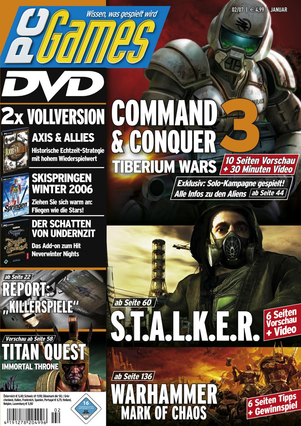 PC Games Ausgabe 02/07 - Titelthema: Command & Conquer 3, S.T.A.L.K.E.R. und Warhammer - Mark of Chaos