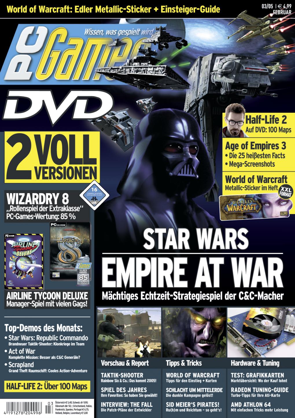 PC Games Ausgabe 03/05 - Titelthema: Star Wars - Empire at War
