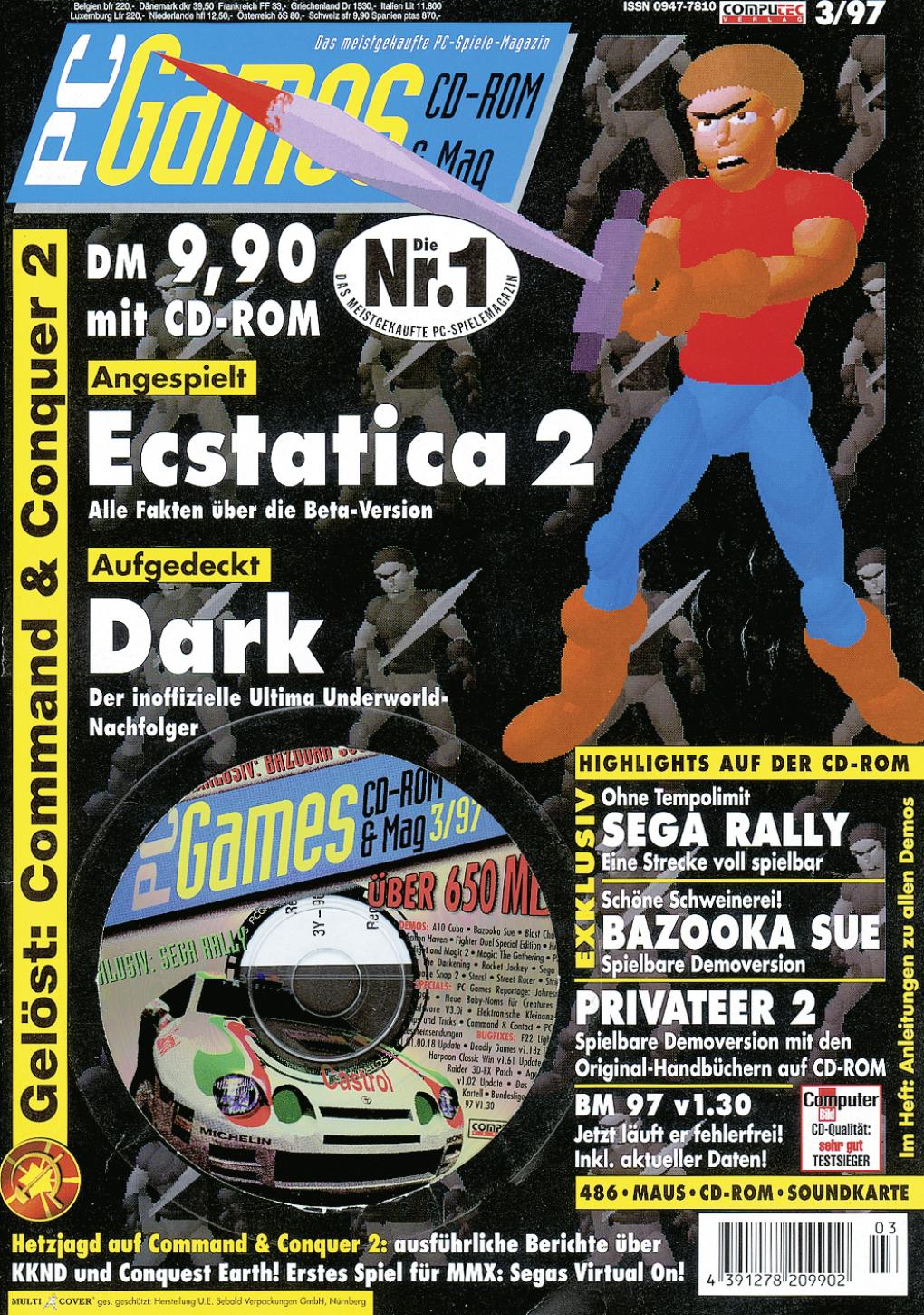 PC Games Ausgabe 03/97 - Titelthema: Ecstatica 2