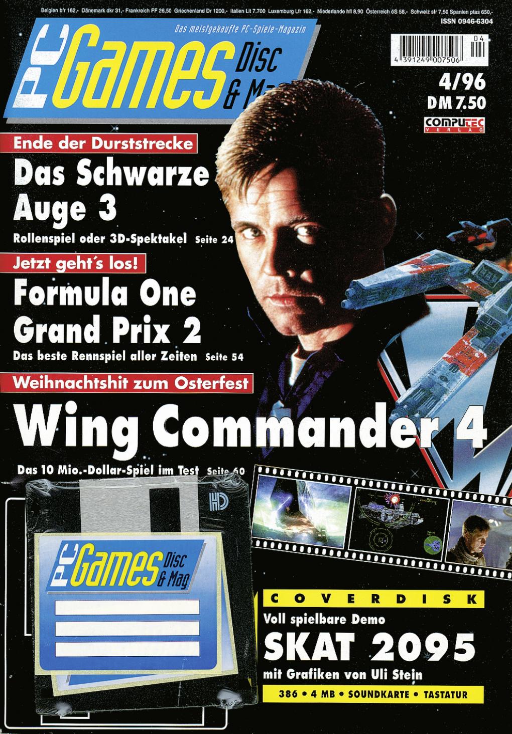 PC Games Ausgabe 04/96 - Titelthema: Wing Commander 4