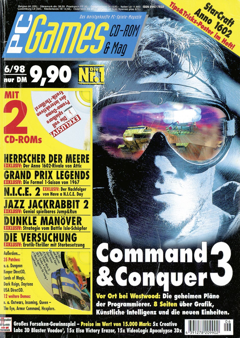 PC Games Ausgabe 06/98 - Titelthema: Command & Conquer 3