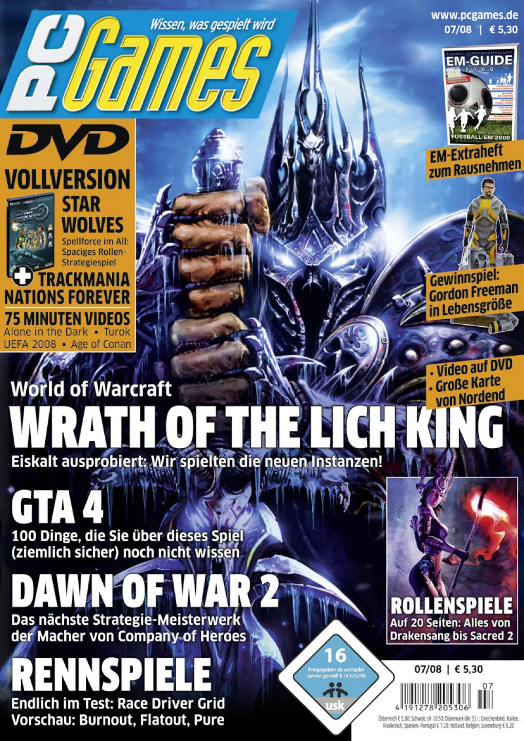 PC Games Ausgabe 07/08 - Titelthema: World of Warcraft - Wrath of the Lich King