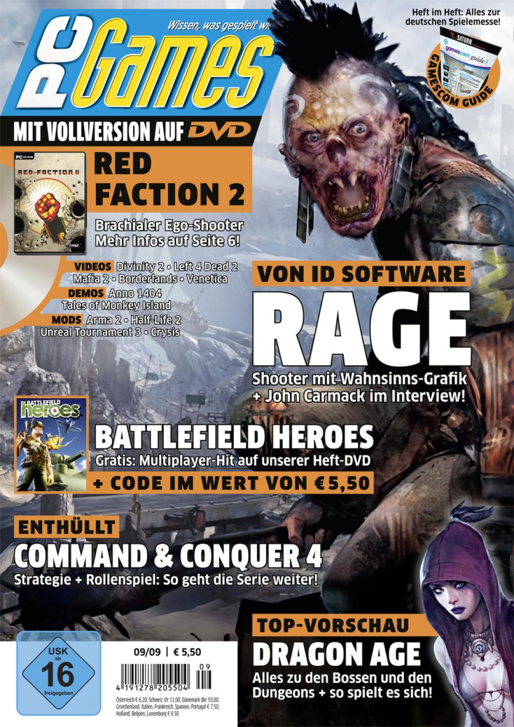 PC Games Ausgabe 09/09 - Titelthema: Rage