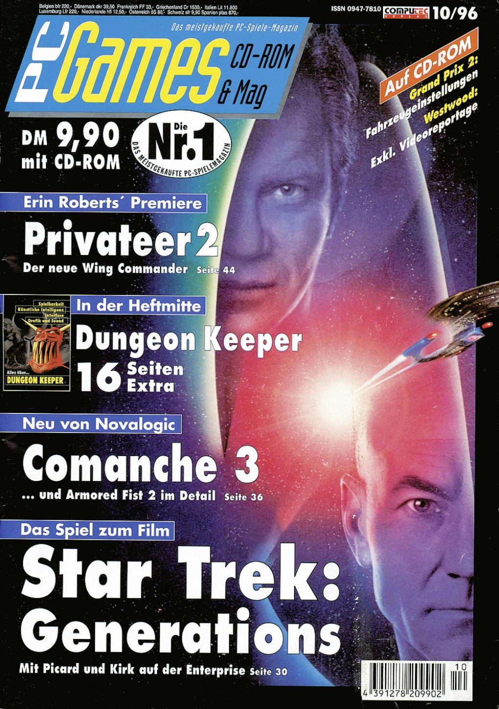 PC Games Ausgabe 10/96 - Titelthema: Star Trek Generations