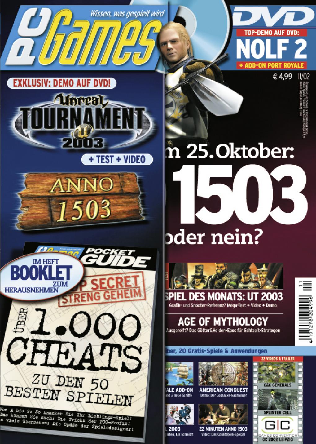 PC Games Ausgabe 11/02 - Titelthema: Anno 1503