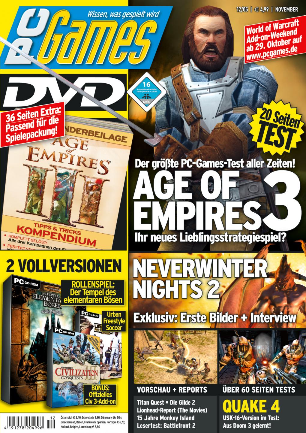 PC Games Ausgabe 12/05 - Titelthema: Age of Empires 3
