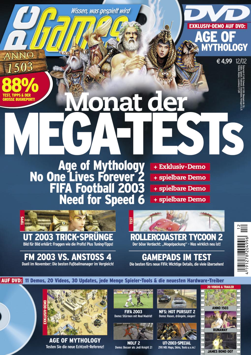 PC Games Ausgabe 12/02 - Titelthema: Monat der Mega-Tests