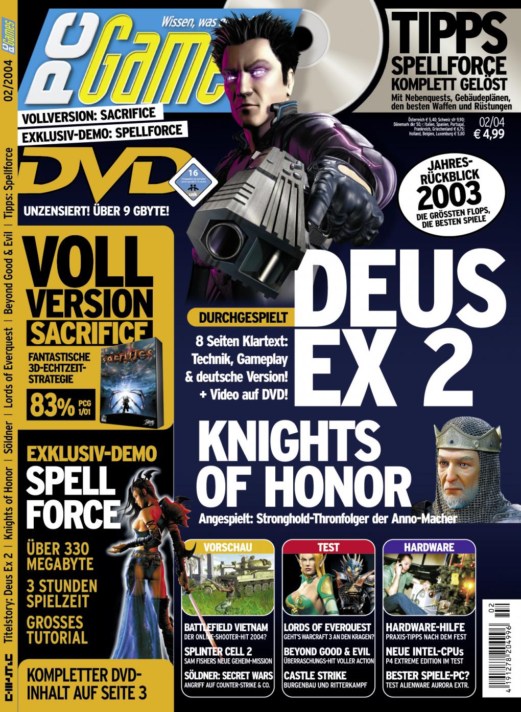 PC Games Ausgabe 02/04 - Titelthema: Deus Ex 2