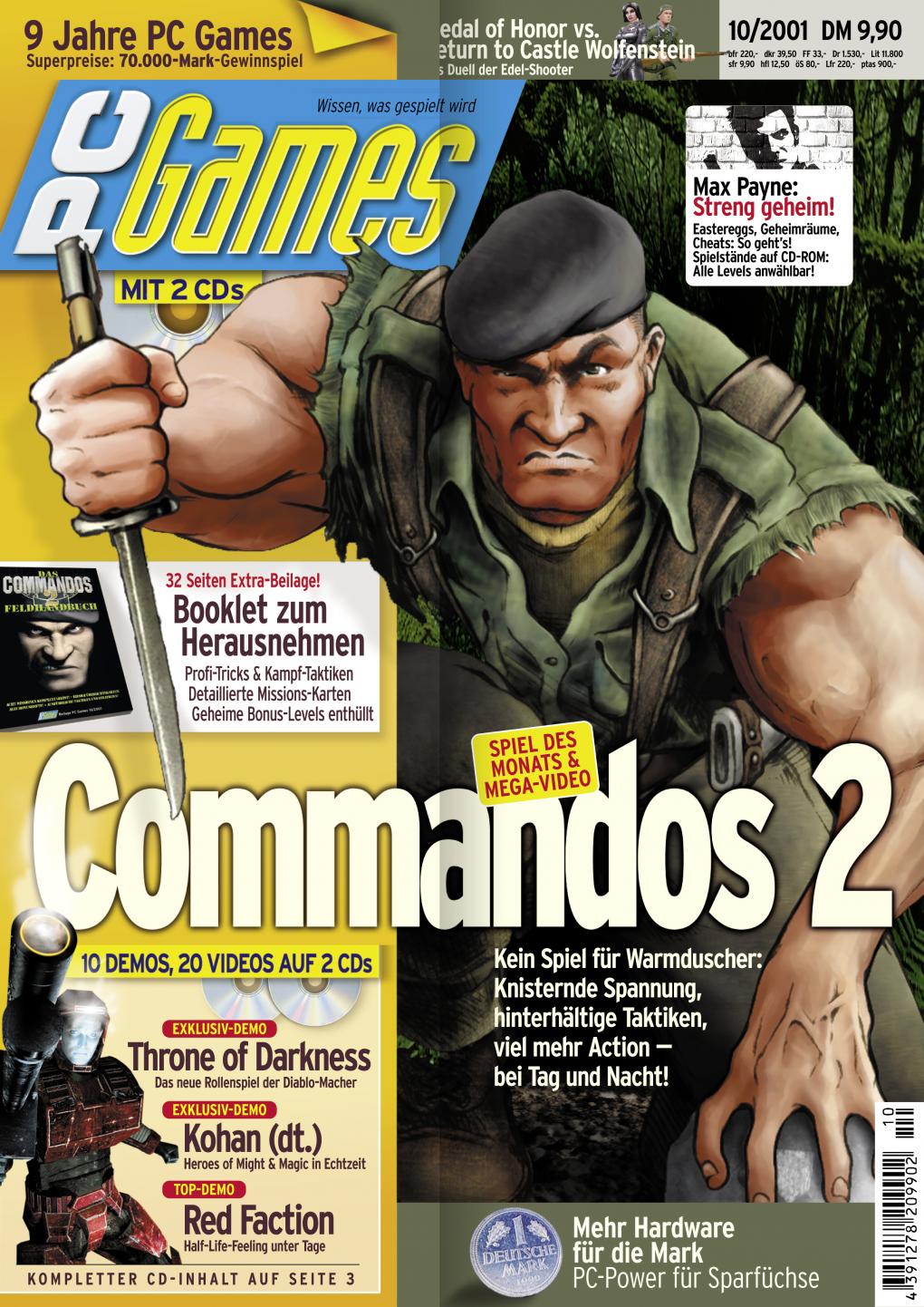 PC Games Ausgabe 10/01 - Titelthema: Commandos 2