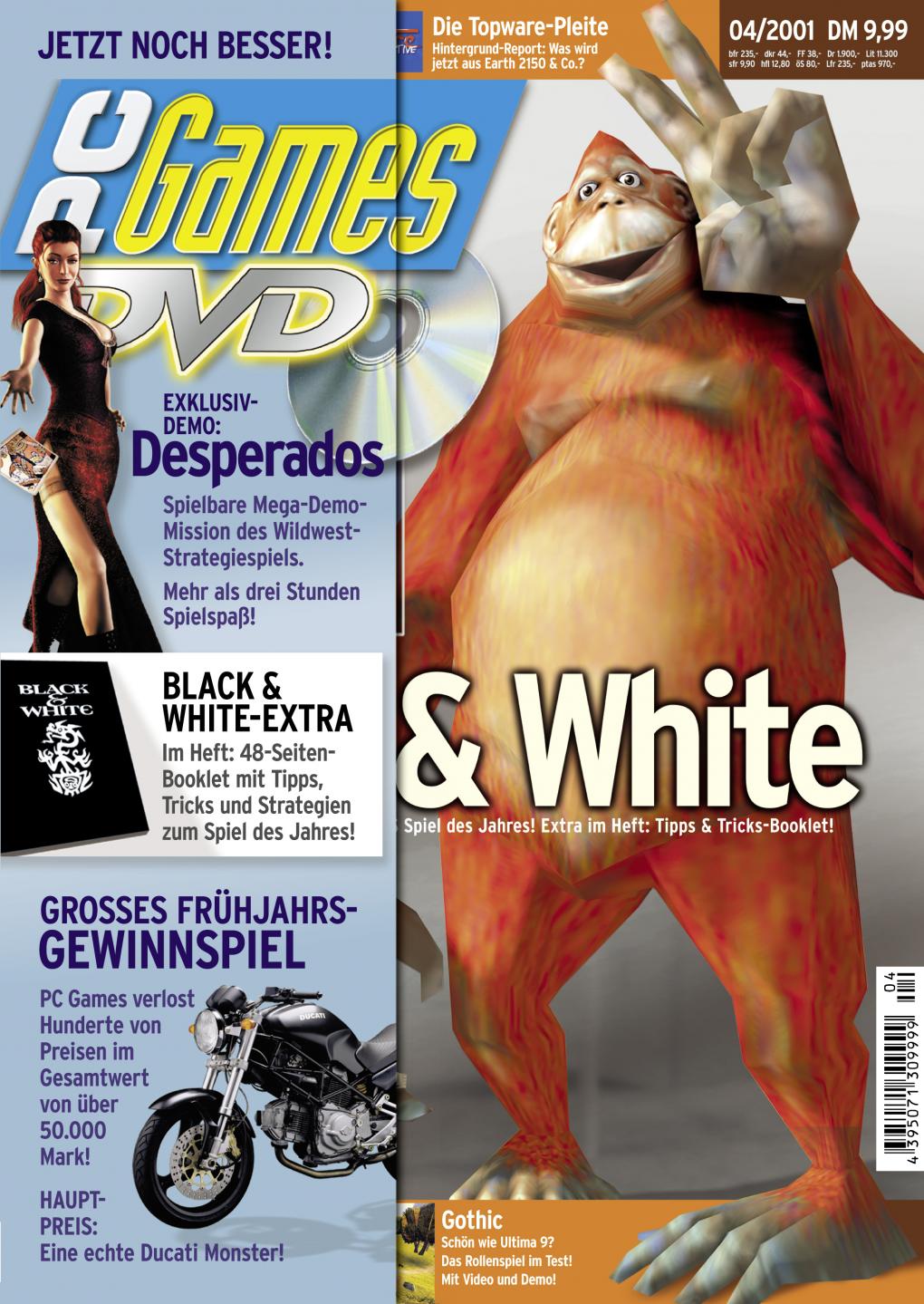 PC Games Ausgabe 04/01 - Titelthema: Black & White