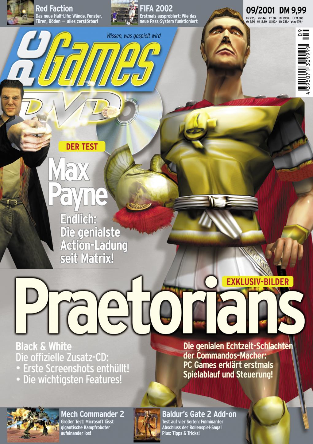 PC Games Ausgabe 09/01 - Titelthema: Praetorians