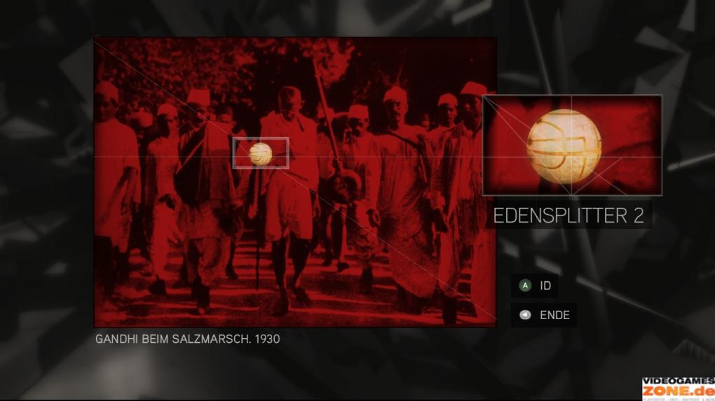 Auf den drei Fotos von Roosevelt, Houdini und Gandhi aktiviert ihr den Infrarotmodus und sucht nach dem Edenapfel, den wir in unseren Bildern für euch markiert haben. (3)