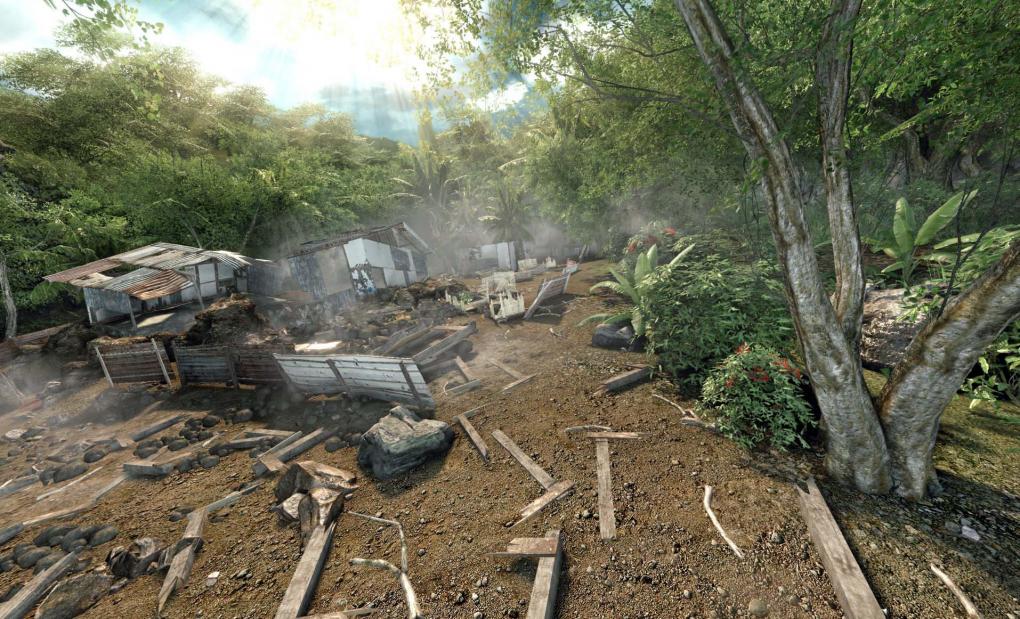 Ein Test-Bild der CryEngine 2 mit Bumpmapping und Shader-Technik.