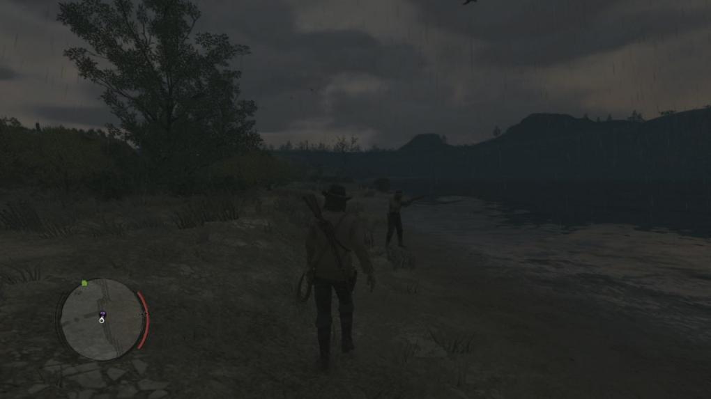 Edgas Ross findet ihr weiter unten am Fluss, auf der Jagd nach Enten. Sobald ihr in die Nähe des ehemaligen Agenten kommt, startet eine Zwischensequenz.