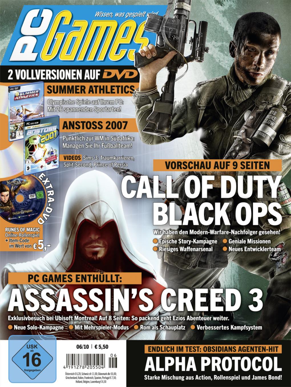PC Games Ausgabe 06/10 - Titelthema: Call of Duty: Black Ops