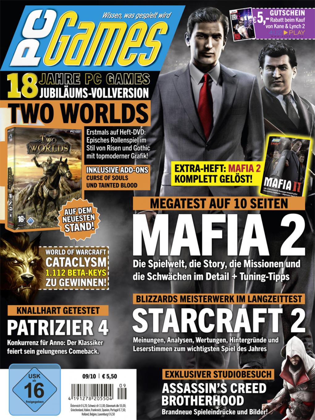 PC Games Ausgabe 09/10 - Titelthema: Mafia 2