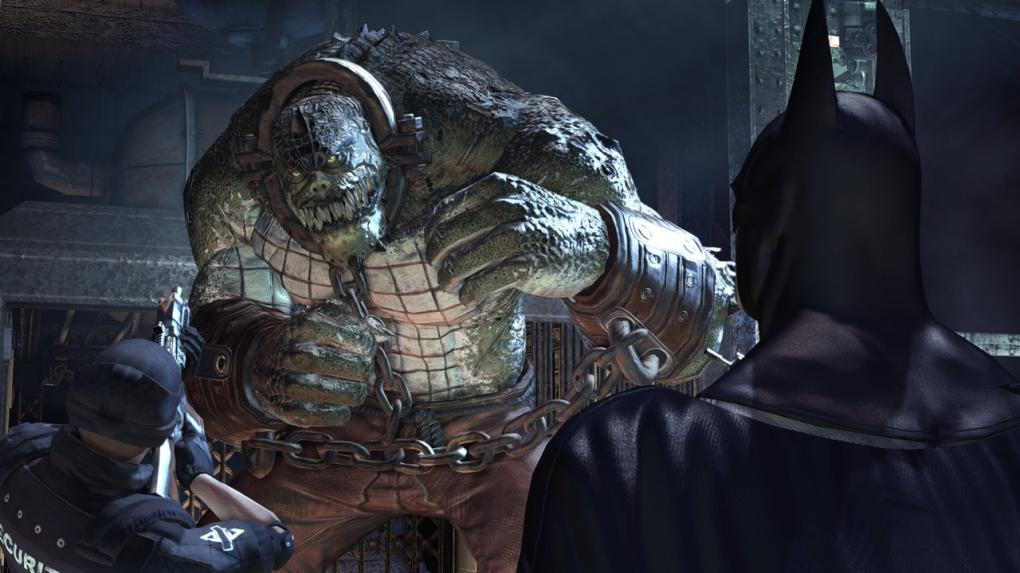 Killer Croc, hier auf einem Screenshot aus Batman: Arkham Asylum, hat seine Menschlichkeit komplett abgelegt.
