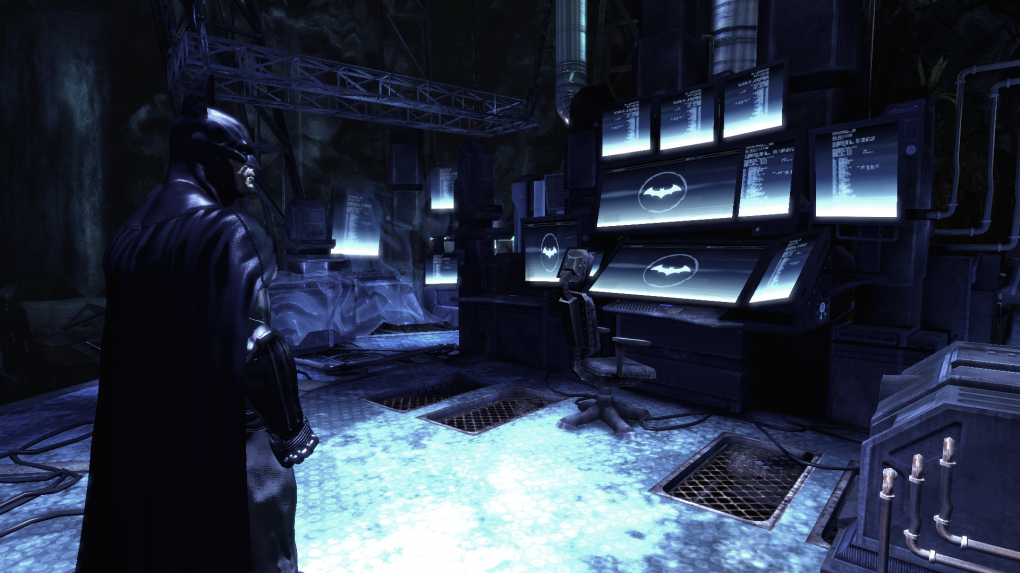In Batman: Arkham Asylum ist das Betreten der Bat-Höhle einer der atmosphärischsten Momente des Action-Spiels.