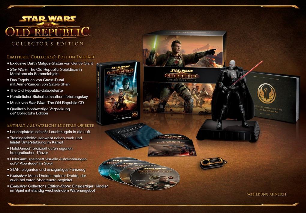 Die Collector's Edition von Star Wars: The Old Republic