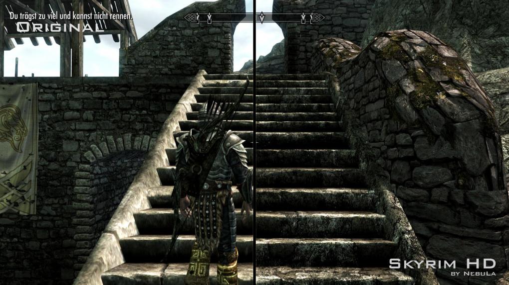 Mit der Mod Skyrim HD für The Elder Scrolls 5 wird ein Großteil der Spielwelt grafisch verbessert. Das sieht man in diesem Bild ganz hervorragend. 