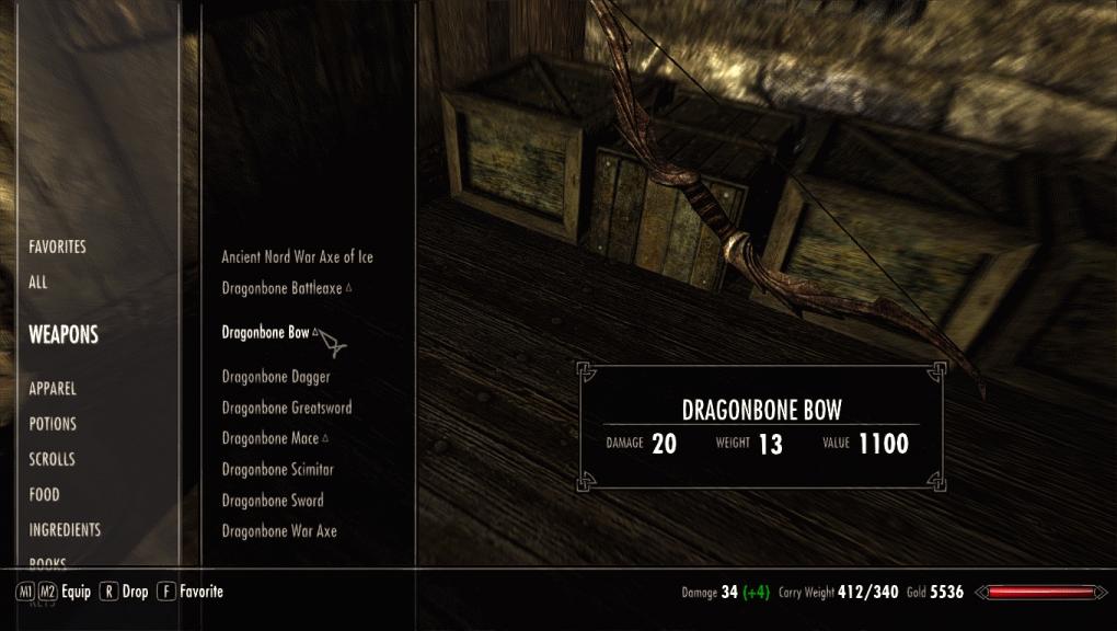 Skyrim Mod: ANB Dragonbone Weapons.