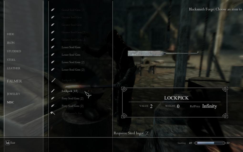 Skyrim-Mod: Craftable Steel Lock Picks