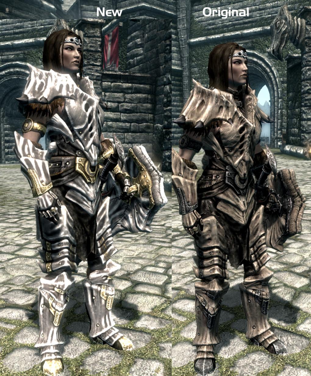 Skyrim-Mod: Silver Dragonplate Bone Armor