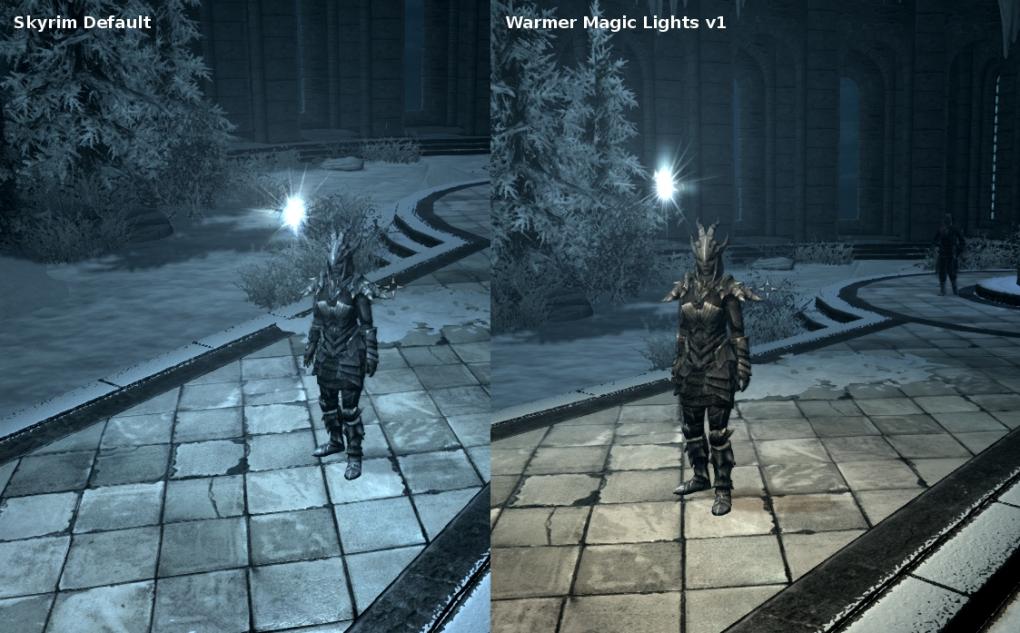 Skyrim-Mod: Warmer Magic Lights