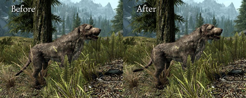 Das Fell der Tiere in Skyrim sieht mit dieser Mod deutlich geschmeidiger aus.