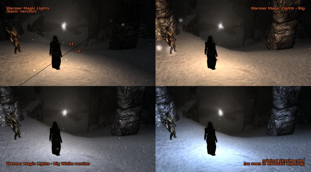 Hier seht ihr den Effekt der Skyrim-Mod. Das Licht wirkt deutlich wärmer als im Original.