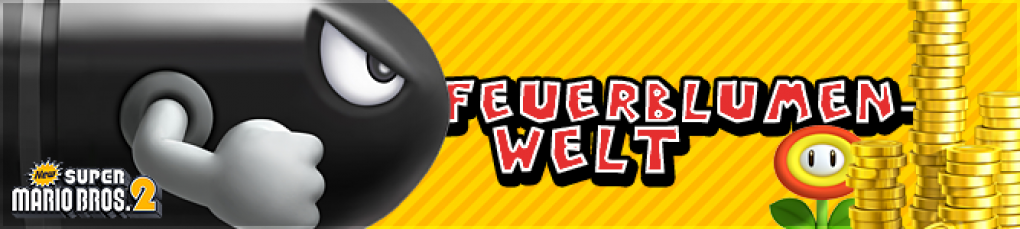 Die Feuerblumenwelt in New Super Mario Bros. 2