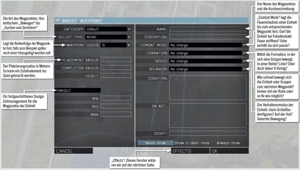 Arma 3 Editor: Wegpunkte einfügen