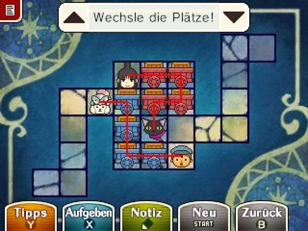 Professor Layton vs. Phoenix Wright - Lösung zu allen 70 Rätseln: Rätsel 29 'Wagenziehen'