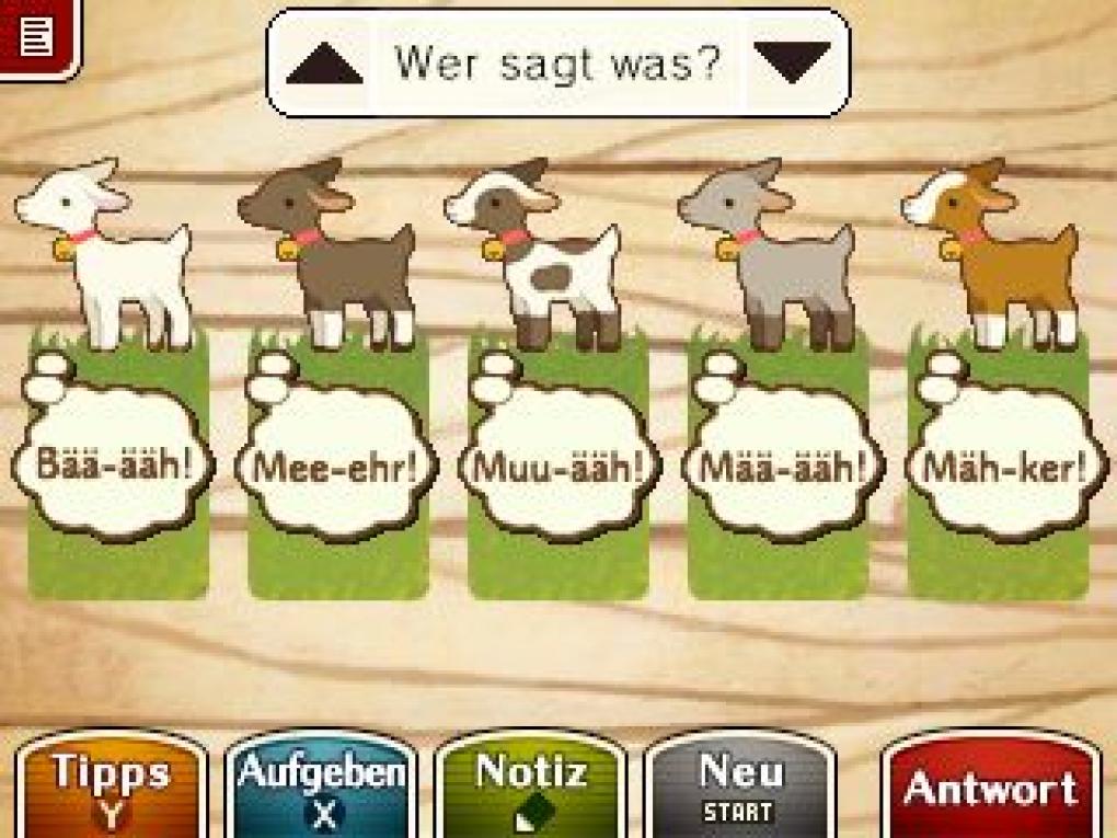 Professor Layton vs. Phoenix Wright - Lösung zu allen 70 Rätseln: Rätsel 30 'Ziegengemecker'