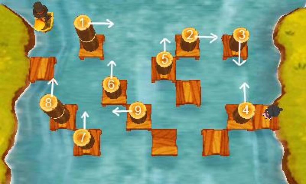 Professor Layton vs. Phoenix Wright - Lösung zu allen 70 Rätseln: Rätsel 53 'Brücke bauen'