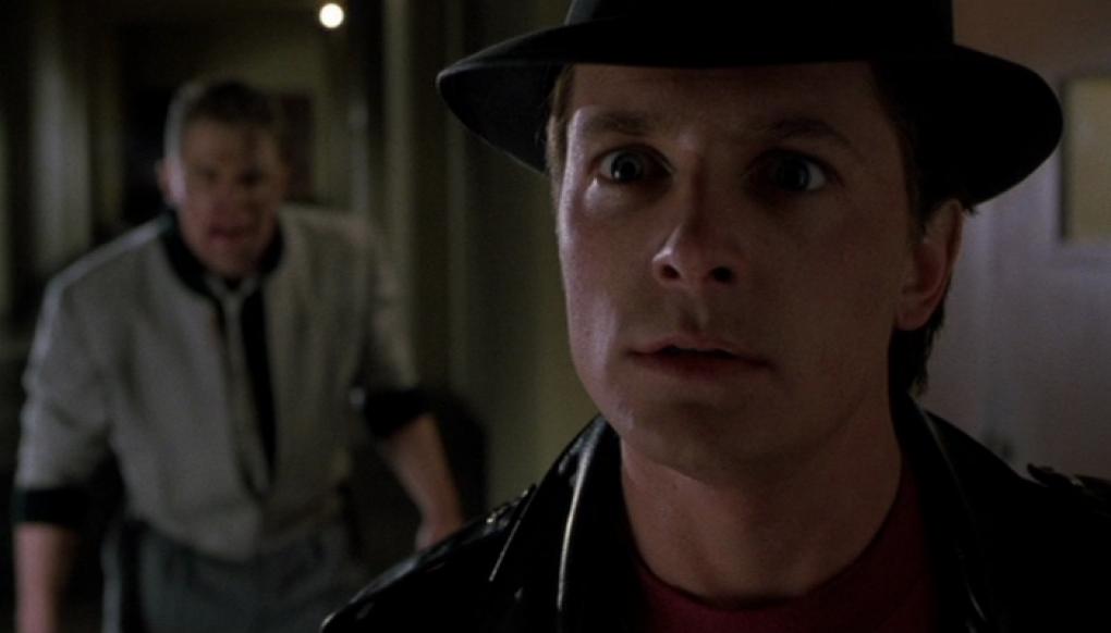 Michael J. Fox und Thomas F. Wilson in 'Zurück in die Zukunft' (1985)