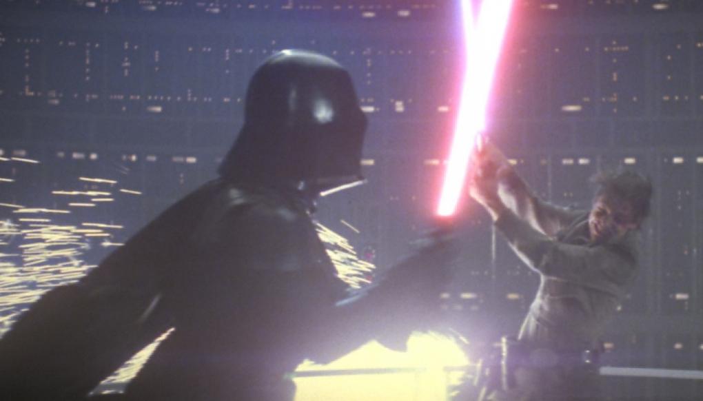David Prowse und Mark Hamill in 'Das Imperium schlägt zurück' (1980)